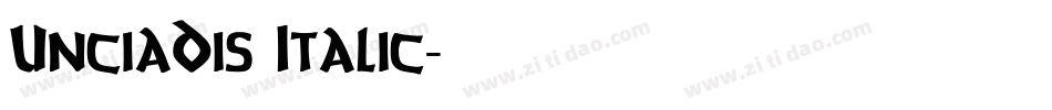 UnciaDis Italic字体转换
